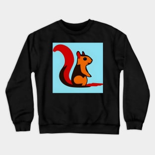 Orange Squirrel Crewneck Sweatshirt